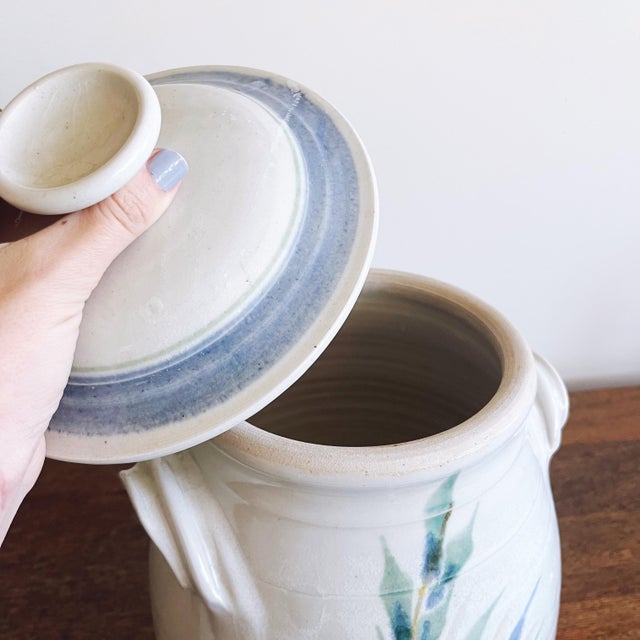 Vintage Ceramic Water Crock Dispenser For Sale In Austin - Image 6 of 7