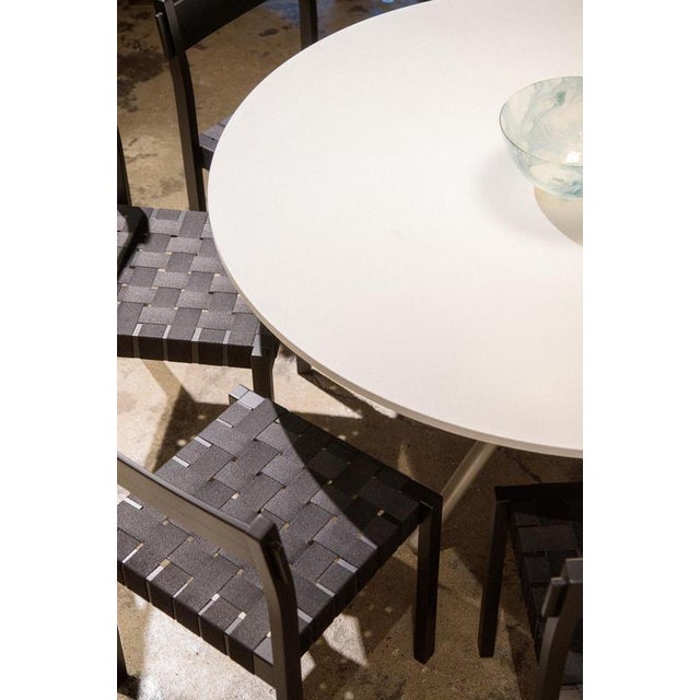 Gold Hector Dining Table 140 with Light Concrete Top and Steel Legs by Eberhart Furniture For Sale - Image 8 of 18