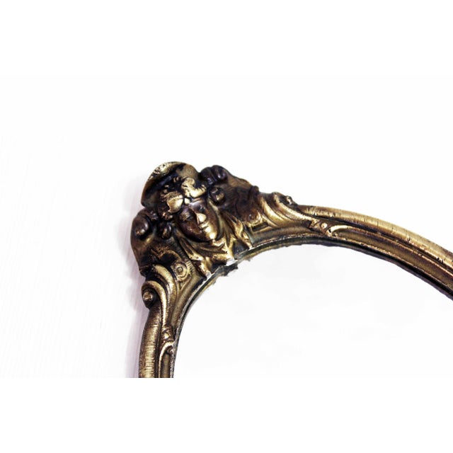 Gold Bronze Hand Mirror, 1930s For Sale - Image 8 of 10