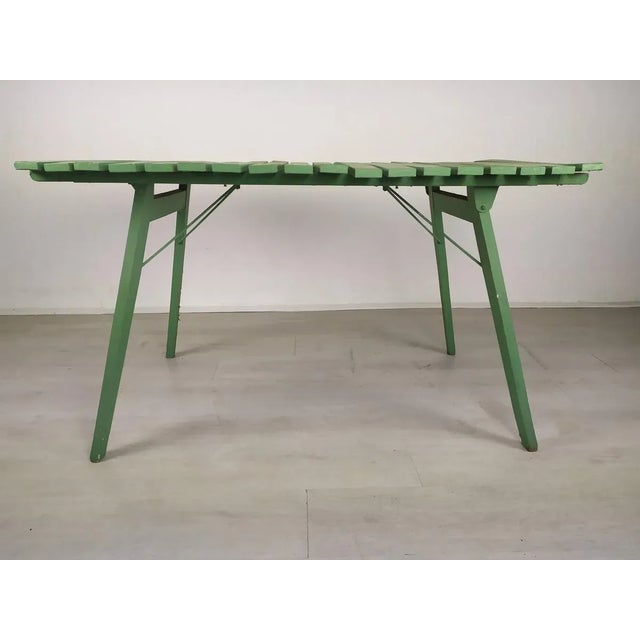 Wooden Folding Garden Table For Sale - Image 3 of 15