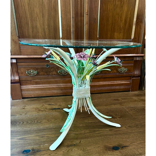 One of the loveliest tole pieces I have run across in years - purple lilies mixed with yellow wheat - makes a statement in...