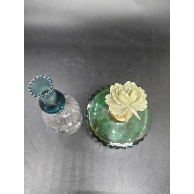 Vintage IW Rice Set of Two Perfume Atomizer/Celluloid Bottles