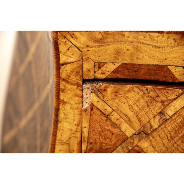 Early 20th Century Pair of Italian Rococo Style Parquetry Commodes For Sale - Image 12 of 16