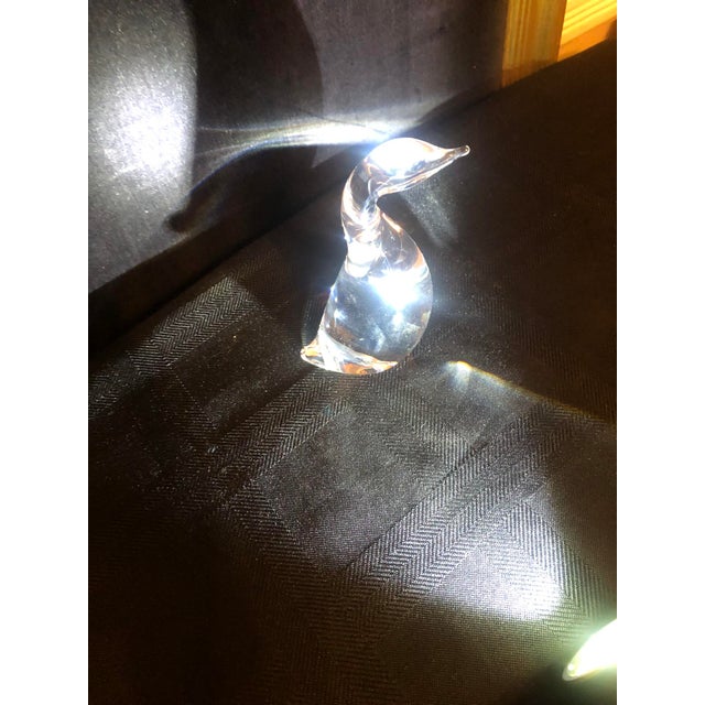 Mid-Century Modern Mid-Century Modern Steuben Solid Crystal Waterfowl Figurines - Pair For Sale - Image 3 of 8