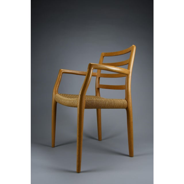 Model 68 Armchair in Oak and Papercord by Niels Otto Møller for J.L. Møllers Møbelfabrik, 1981 For Sale - Image 11 of 18