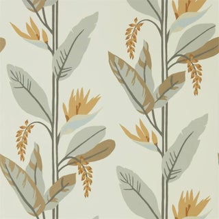 Harlequin Llenya Wallpaper in Honey/Jet/Jute For Sale