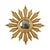 Vintage sunburst mirror, featuring a central convex mirror and a frame made of gilded gold, handcrafted in the 1960s-70s,...