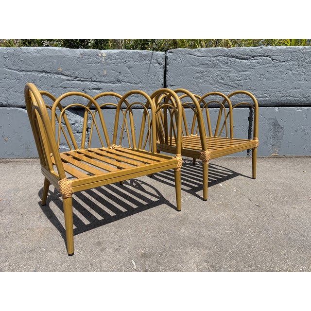 Modern Pair Designer Lounge Chairs, Patio, Indoor or Outdoor For Sale - Image 3 of 12