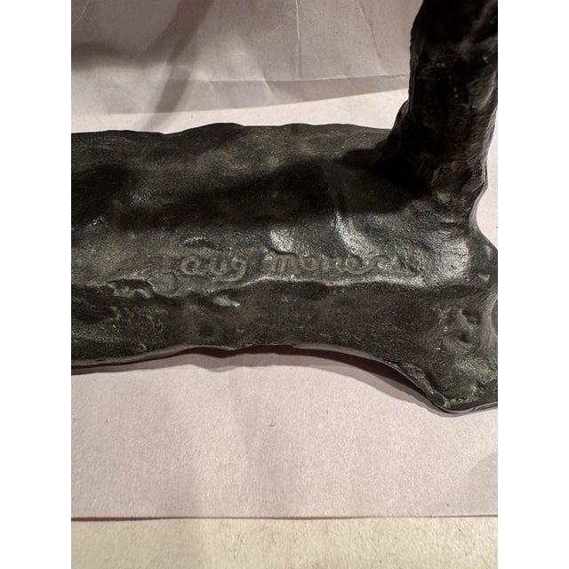 Metal Auguste Moreau, Lady on Swing Sculptural Bronze For Sale - Image 7 of 9