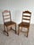 Farmhouse Antique Ladderback Scalloped Dining Chairs, Pair For Sale - Image 3 of 14