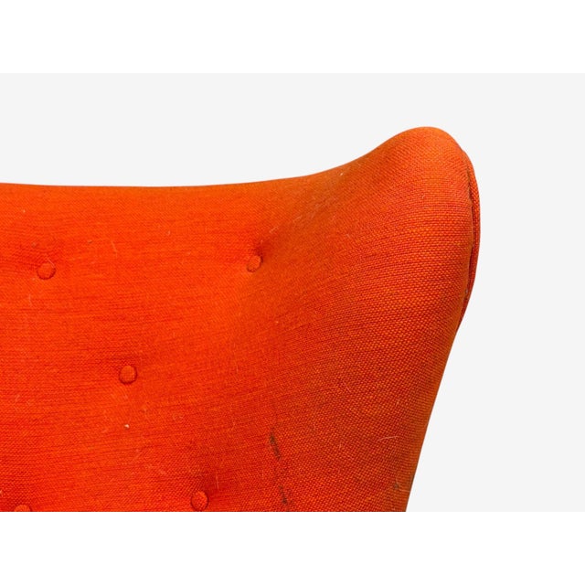 Elias Svendberg, Rare Easy Chair, Wood, Red Fabric, Sweden, 1940s For Sale In New York - Image 6 of 12