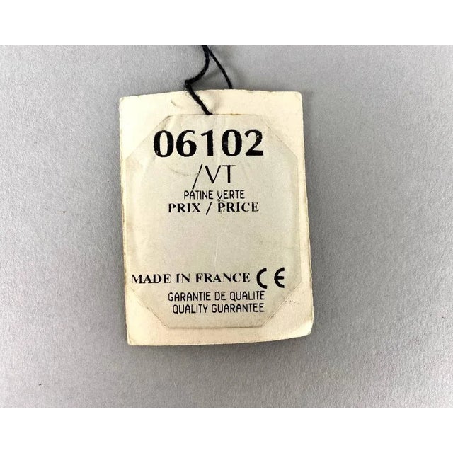 Vintage Double-Arm Wall Sconce in Gilt Brass and Enamel by Lumalux Paris For Sale - Image 9 of 11