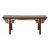 Vintage Brick Red Rural Village Rustic Slim Wood Seating Bench For Sale