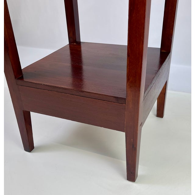 Antique Country Solid Mahogany Washstand / Bedside Table For Sale - Image 11 of 13