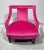 Hollywood Regency Pair of Chairs Open Arm Lounge Chairs by Silver Craft Furniture Company Gaston Y Daniela Pink Velvet For Sale - Image 3 of 12
