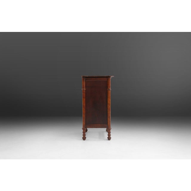 Art Deco Sculptural Nightstand in Dark-Stained Wood, Belgium, 1930s For Sale - Image 11 of 13