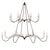 The Belfair two-tiered chandelier, not one but two graceful tiers of elegant swooping arms that provide functional rings...