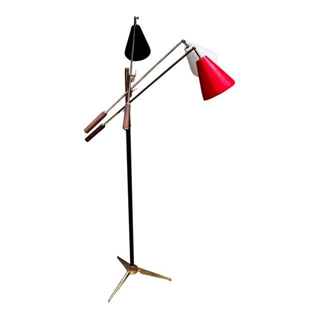 1958 Style Arredoluce Early Triennale Floor Lamp Italy For Sale