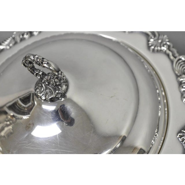 Vintage Sheffield Victorian Silver Plated Large Warmer Chafing Serving Dish For Sale - Image 13 of 16