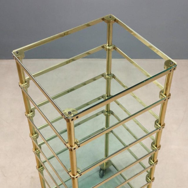 Gold Glass Display Stand, 1980s For Sale - Image 8 of 10
