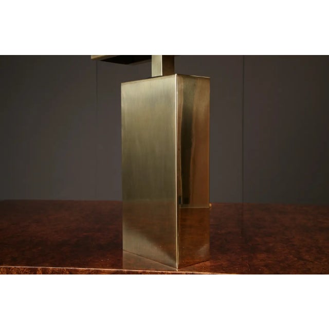 Karl Spinger 'Sculpture' Brass Table Lamp, C 1980, Signed For Sale - Image 14 of 18