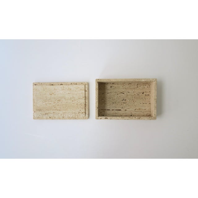 Late 20th Century Italian Travertine Marble Jewelry Box, Postmodern, Fratelli Mannelli, 1970s Italy For Sale - Image 5 of 12