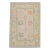 Turkish Oushak Rug Cream, Green & Orange Floral Design Handwoven Wool Rug 4' X 5'11" For Sale