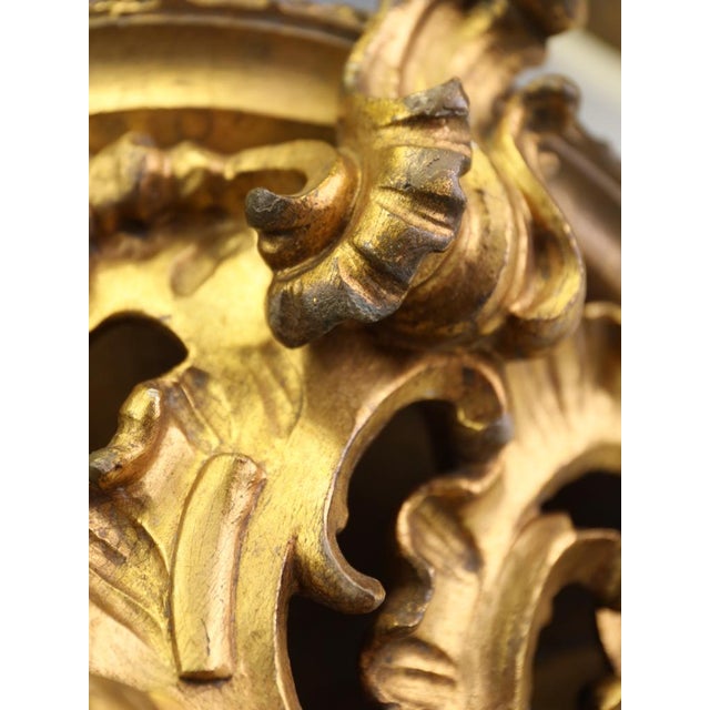 18th Century Italian Rococo Giltwood Corner Wall Bracket, 1870 For Sale - Image 12 of 18
