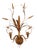 Large Florentine Regency Wall Lamp with Ears of Wheat by Hans Kögl, 1970s For Sale