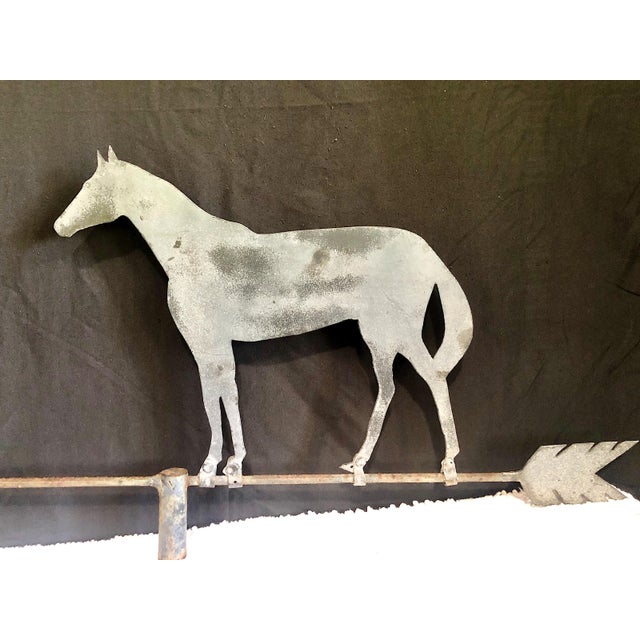 Antique American Folk Art Horse Silhouette Weathervane For Sale In San Francisco - Image 6 of 7