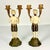 Early 1900s Antique Mediterranean Italian Venetian Moorish Painted Bronze Candelabras - A Pair For Sale - Image 11 of 17