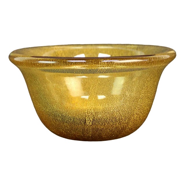 Murano Glass with Gold Dust, 1940s For Sale