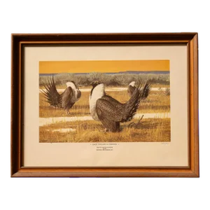 Remington Arms "Sage Grouse in Oregon" Game Art Collection Framed Litho
