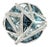 Bellarri 18k White Gold Diamond Blue Topaz Geometric Design Ring, Size 7 For Sale