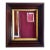 "Velvet Desire" Abstract Art in Antique Frame, Red Abstract Painting by JTS For Sale