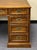 1960s Vintage Campaign Style Double Pedestal 7 Drawer Desk For Sale - Image 5 of 11