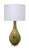 Serpentine Table Lamp, Chartreuse Etched Glass For Sale In Los Angeles - Image 6 of 6