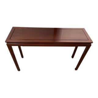 1960s Ming-Style Natural Rosewood Console Table For Sale