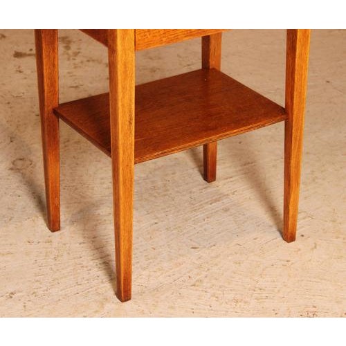 1960s Mid-Century Oak Bedside Tables with Drawers, 1960s, Set of 2 For Sale - Image 5 of 10