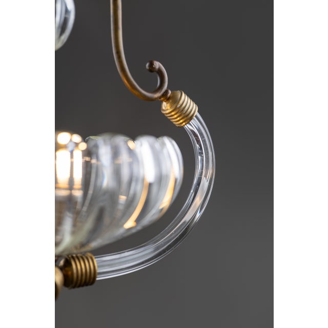 Art Deco Murano Glass Chandelier from Barovier and Toso, 1930s For Sale - Image 11 of 14