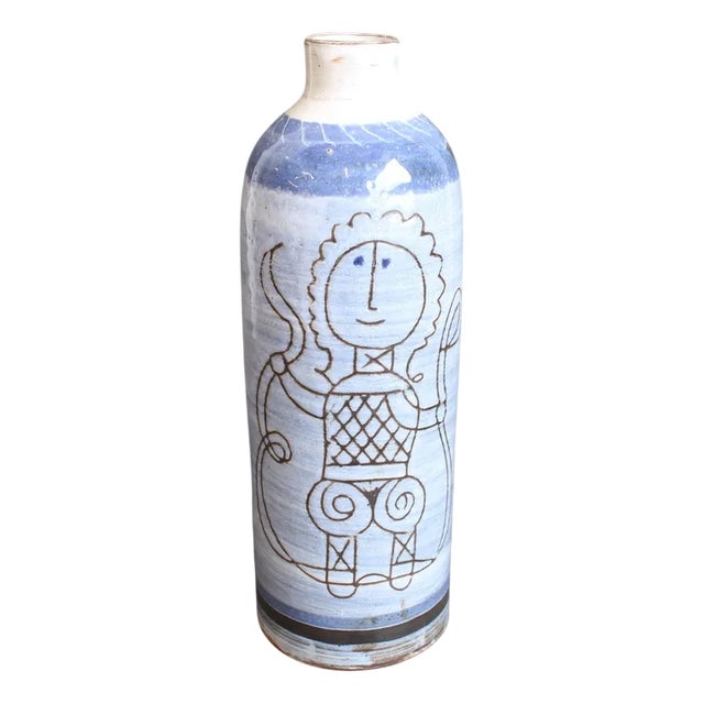 Mid-Century French Ceramic Vase by Michel Barbier, 1960s For Sale