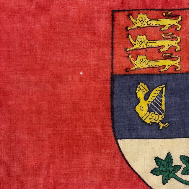This vintage Canadian Red Ensign flag is made from a thin wool cloth, with printed design visible on both sides. Please...