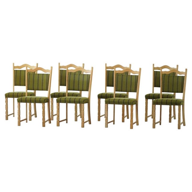 Mid-Century Modern Danish Oak Dining Chairs by Henning Kjærnulf, 1960s, Set of 8 For Sale - Image 18 of 18