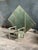 A very nice primative tilt top table in a 45degree off set diamond setup. Beautiful green/teal painted surface with lots...