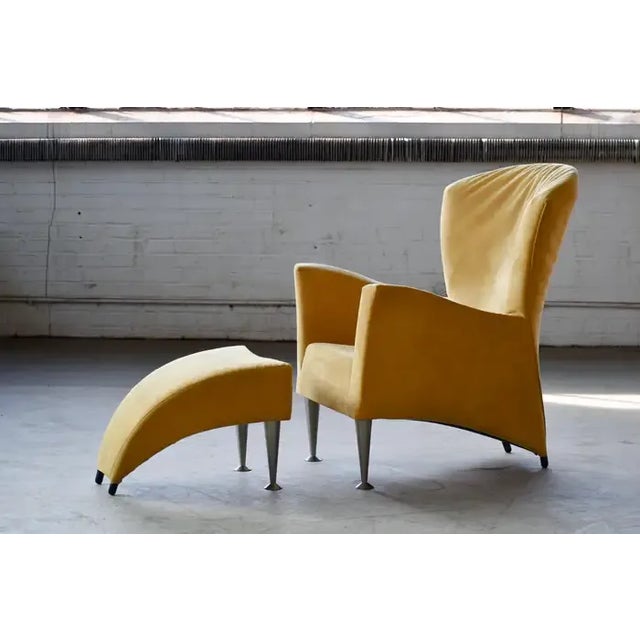 Mid-Century Modern Lounge Chair Model Castor With Footstool by Gijs Papavoine for Montis For Sale - Image 3 of 12
