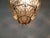 Large Mouth-Blown Murano Amber Glass and Iron Lantern Pendant Light from Seguso, Italy, 1940 For Sale - Image 14 of 18