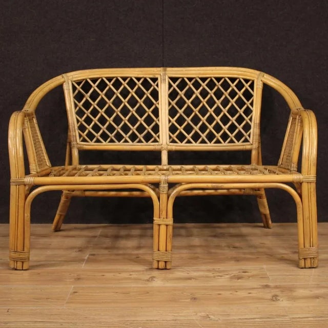 Italian Wicker Sofa, 1960s For Sale - Image 9 of 13