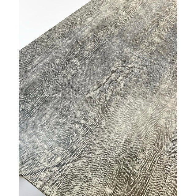 Vintage Custom Faux Bois Edelman Leather Parsons Dining or Writing Table For Sale In Atlanta - Image 6 of 9