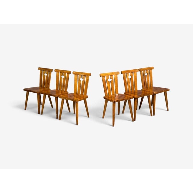 Wood Göran Malmvall, Dining Table and Six Chairs, Pine, Sweden, 1970s For Sale - Image 7 of 13