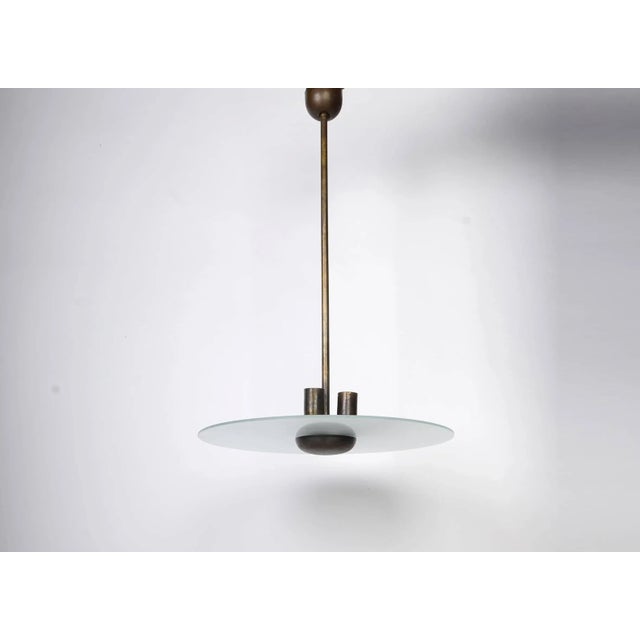 Bauhaus Functionalist Ceiling Lamp attributed to Franta Anyz, 1930s For Sale - Image 6 of 6